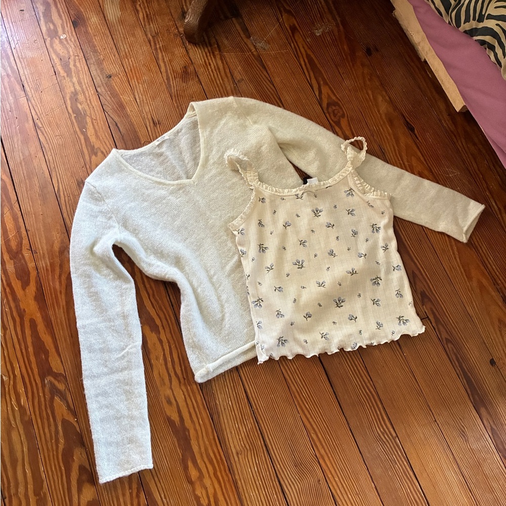 John galt sheer sweater top, one size